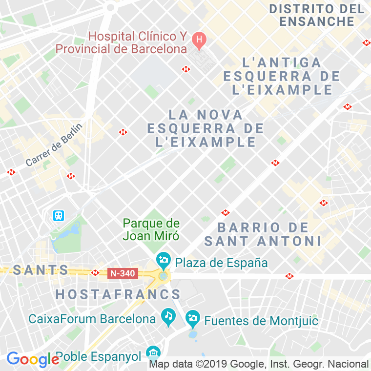 Código Postal calle Rocafort   (Impares Del 1 Al 183)  (Pares Del 2 Al 156) en Barcelona