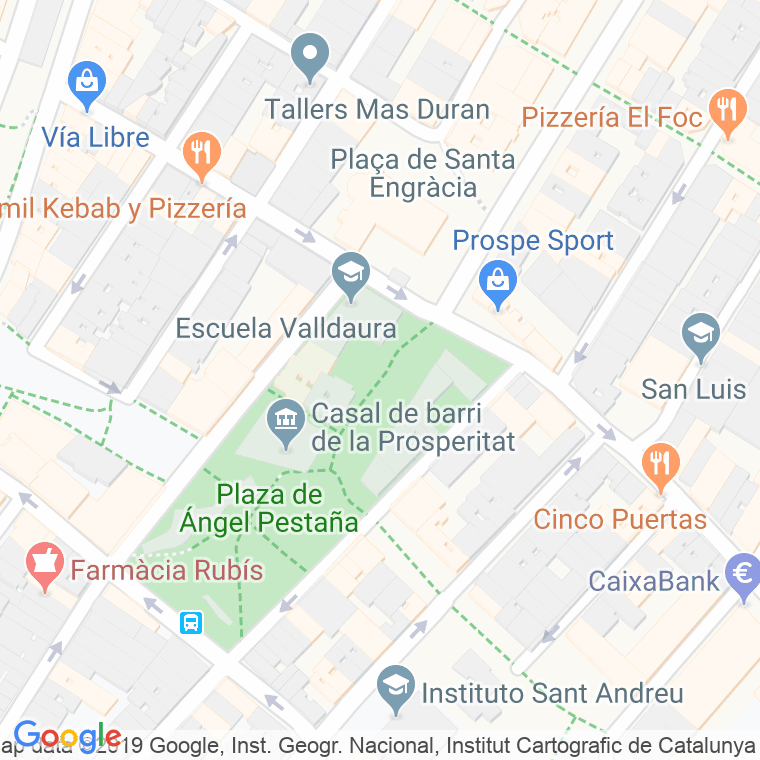 Código Postal calle Angel Pestaña, plaça en Barcelona