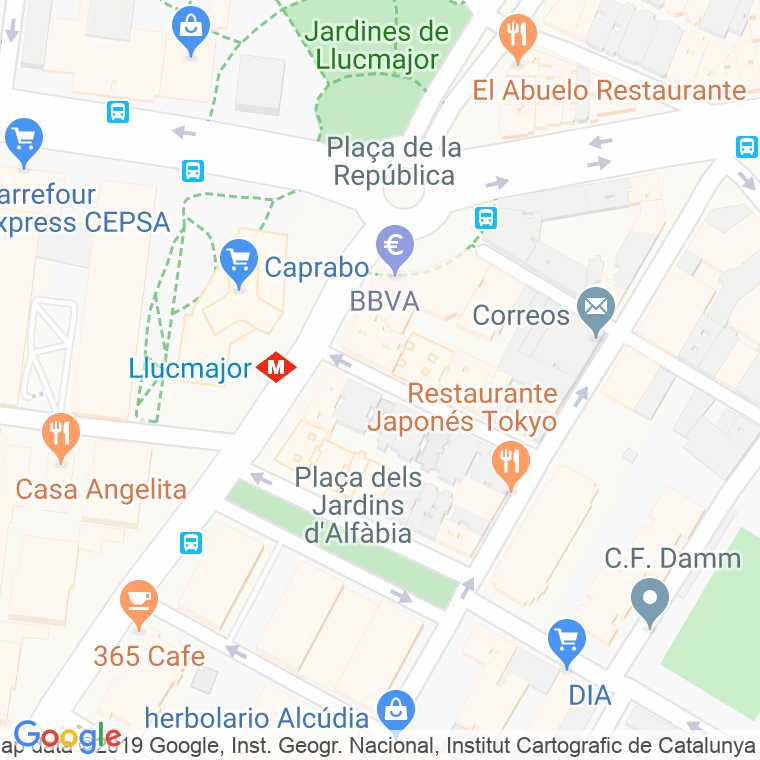 Código Postal calle Bunyola en Barcelona