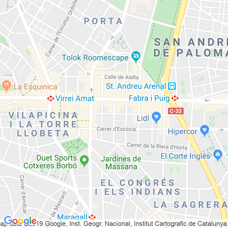 Código Postal calle Jota, La en Barcelona