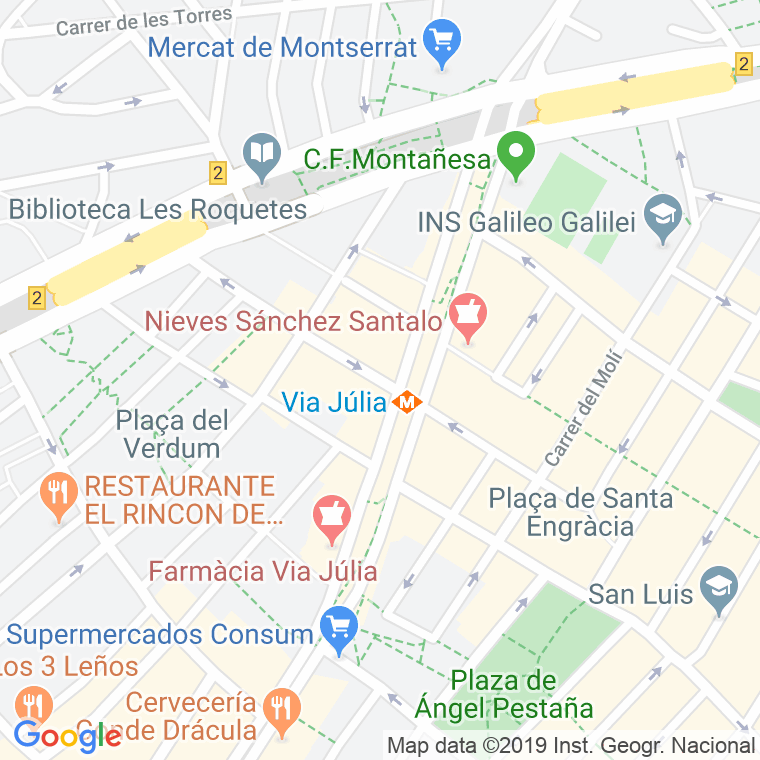 Código Postal calle Mas Duran   (Impares Del 1 Al 29)  (Pares Del 2 Al 34) en Barcelona