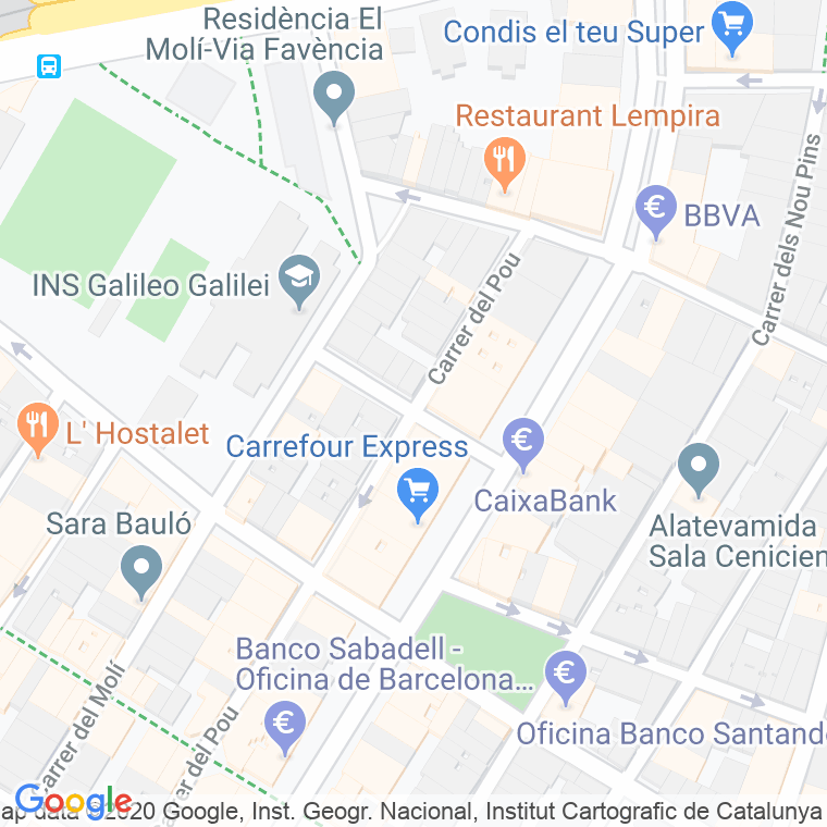 Código Postal calle Poeta Masiferm en Barcelona