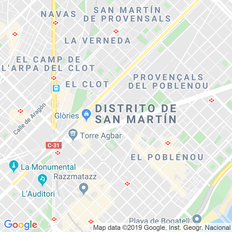 Código Postal calle Bolivia   (Impares Del 1 Al 201)  (Pares Del 2 Al 226) en Barcelona
