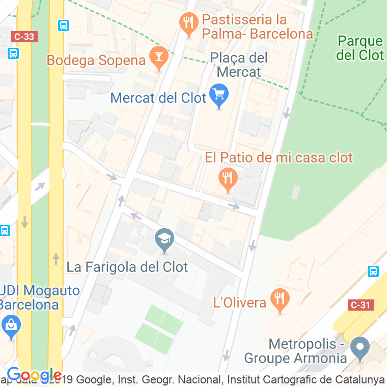 Código Postal calle Coronel Sanfeliu en Barcelona