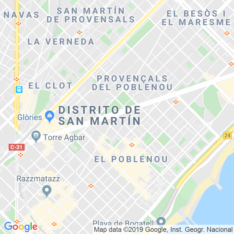 Código Postal calle Lope De Vega   (Impares Del 151 Al Final)  (Pares Del 162 Al Final) en Barcelona