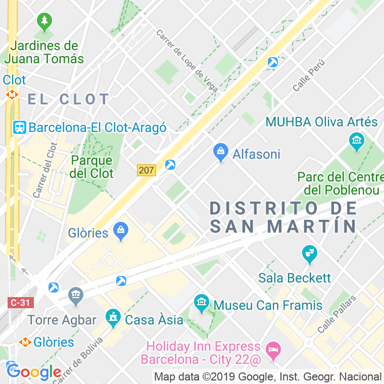 Código Postal calle Sant Joan De Malta en Barcelona