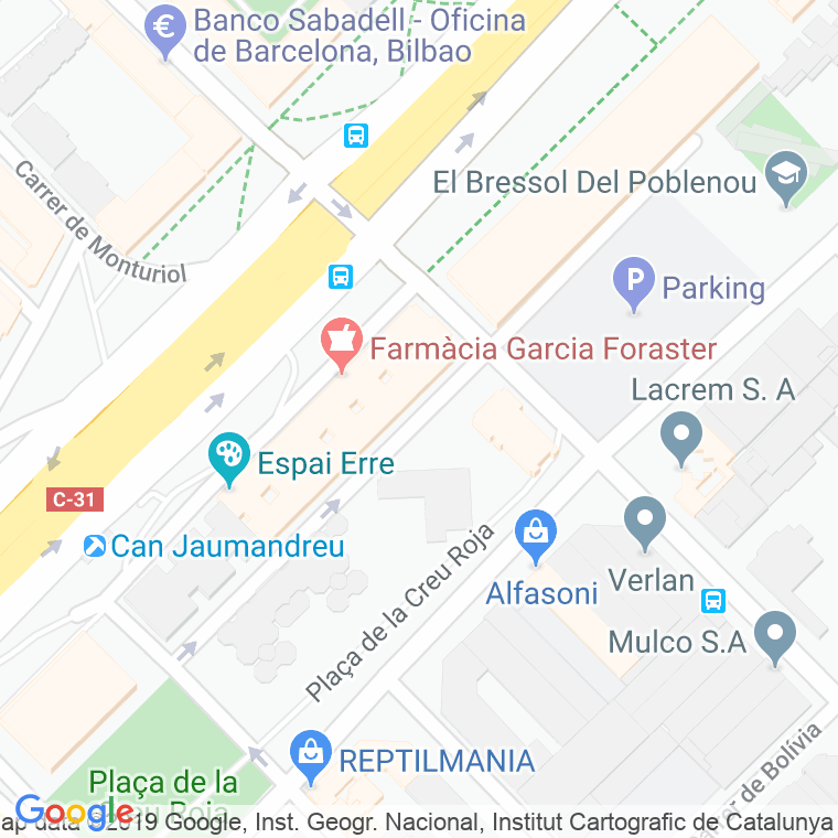 Código Postal calle Sant Joan De Malta, passatge en Barcelona