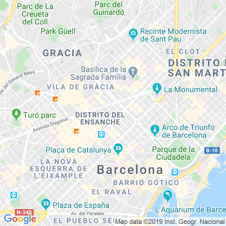 Código Postal calle Valencia, carrer (Pares Del 700 Al Final) en Barcelona
