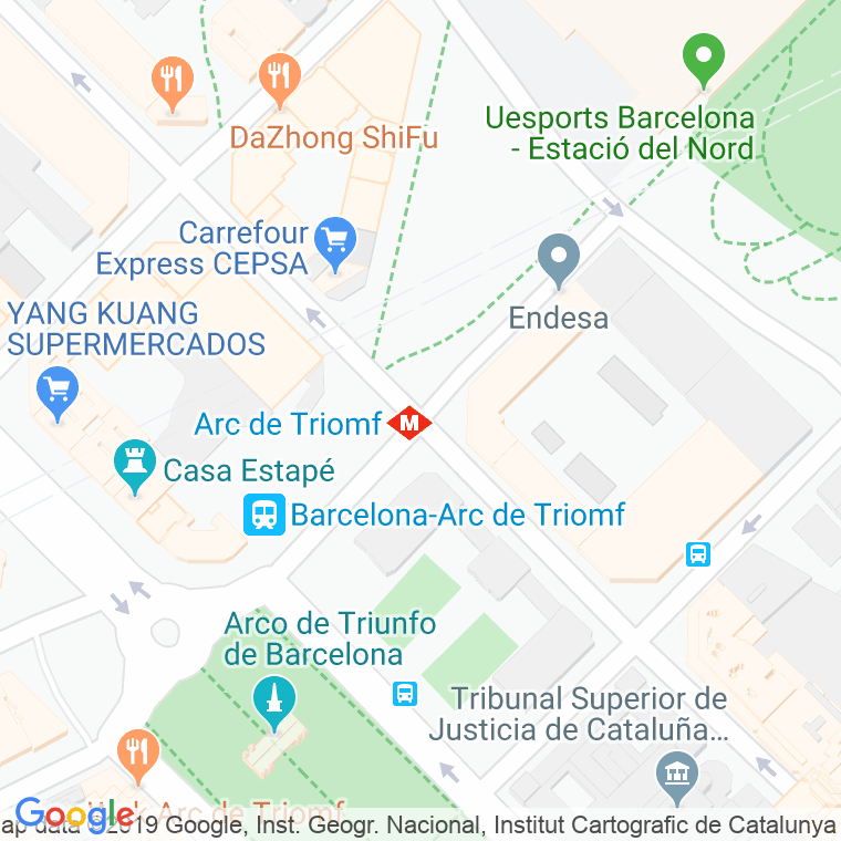 Código Postal calle Vilanova, avinguda en Barcelona
