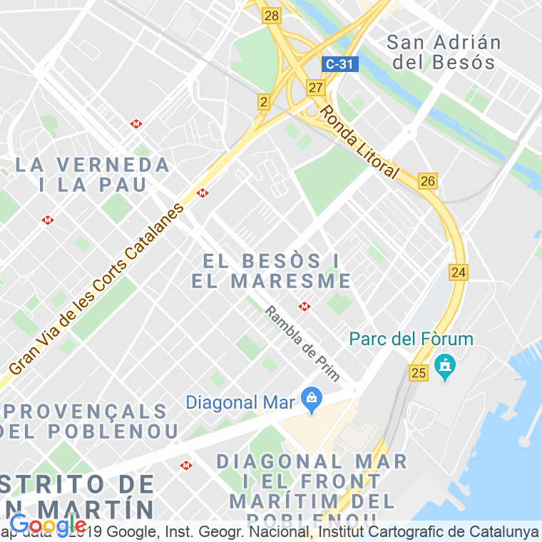 Código Postal calle Barri Besos en Barcelona