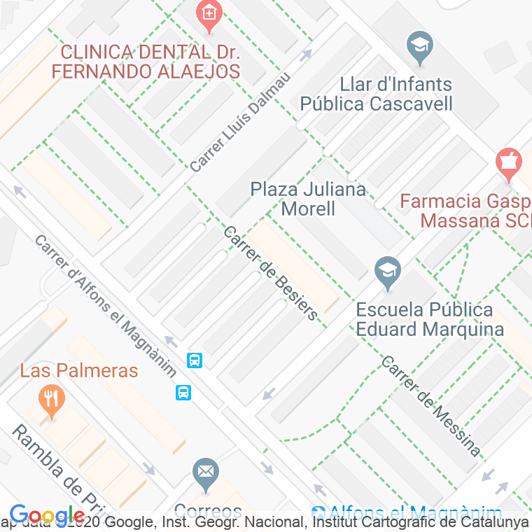 Código Postal calle Besiers en Barcelona