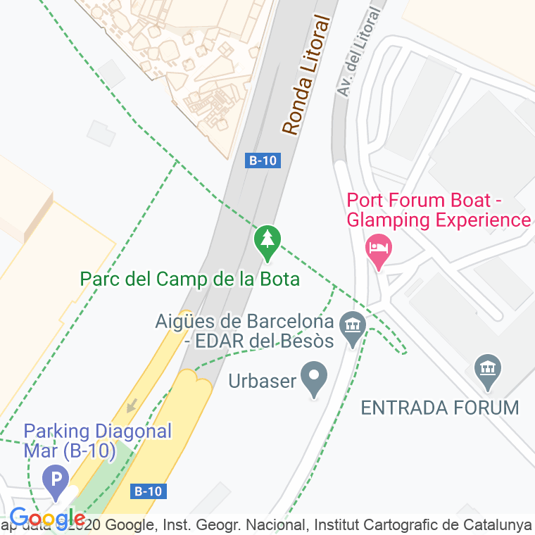 Código Postal calle Jardins Del Camp De La Bota en Barcelona