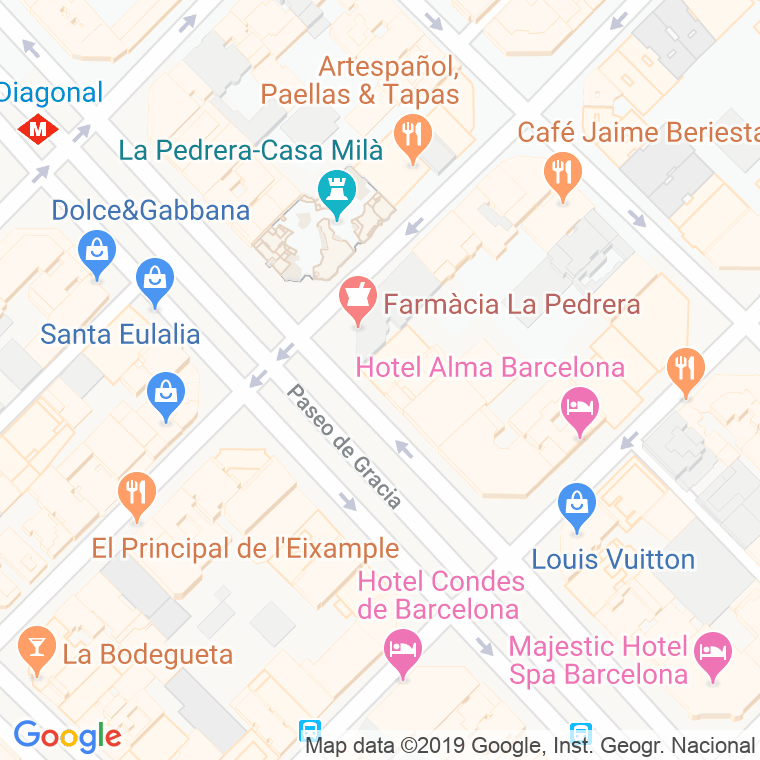 Código Postal calle Prada en Barcelona