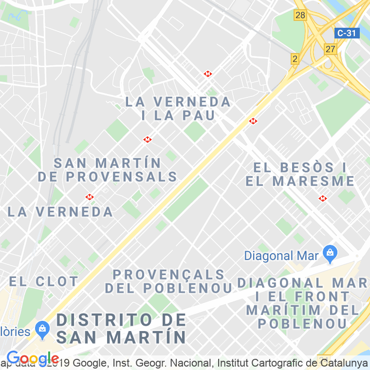 Código Postal calle Agricultura, De L'   (Impares Del 149 Al Final)  (Pares Del 152 Al Final) en Barcelona