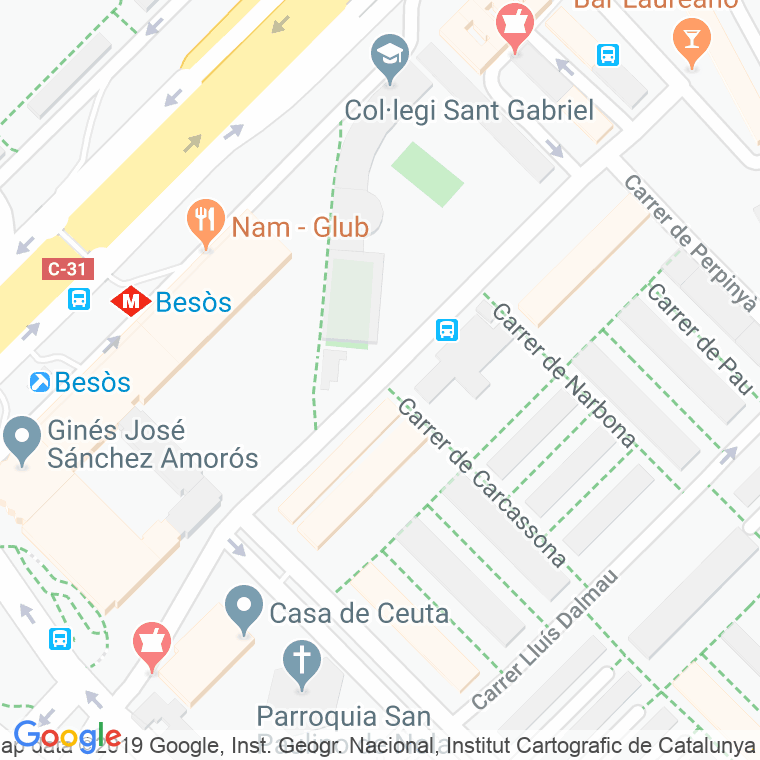 Código Postal calle Bernat Metge   (Impares Del 1 Al 7) en Barcelona