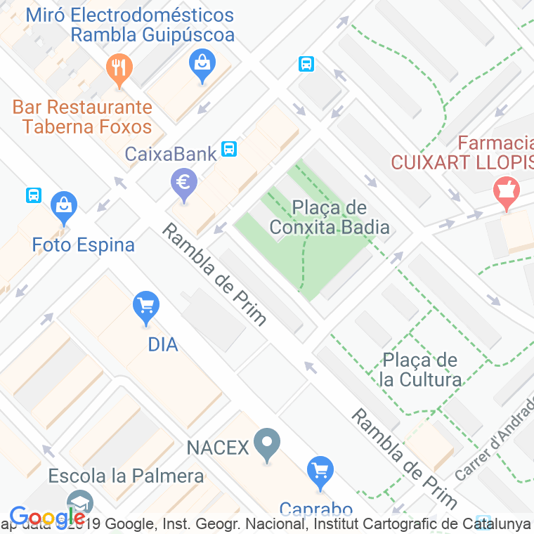 Código Postal calle Conxita Badia, De, plaça en Barcelona