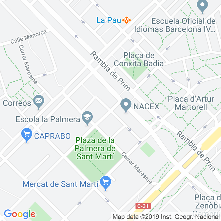 Código Postal calle Duoda, De en Barcelona