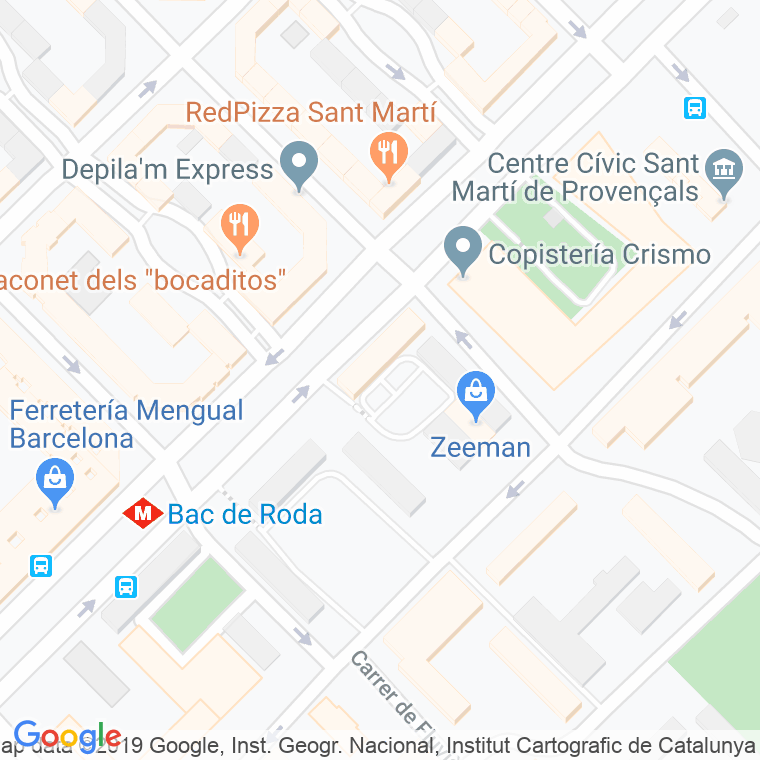 Código Postal calle Maria Antonia Salva, De, plaça en Barcelona