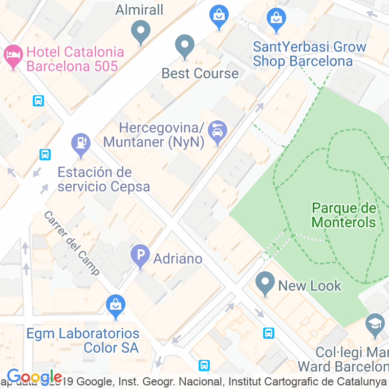 Código Postal calle Hercegovina, D'   (Impares Del 1 Al 11)  (Pares Del 2 Al 10) en Barcelona