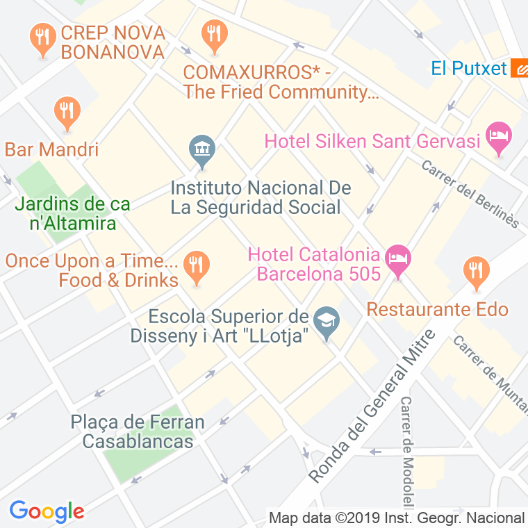 Código Postal calle Artesa De Segre en Barcelona
