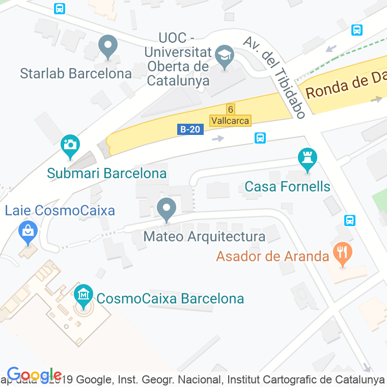 Código Postal calle Central, plaça en Barcelona