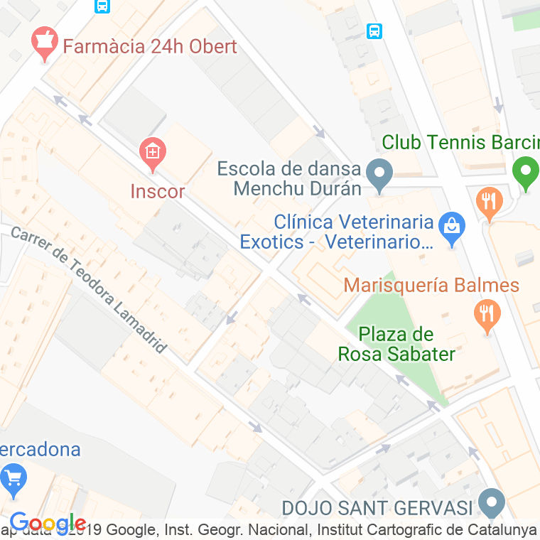 Código Postal calle Moragas en Barcelona