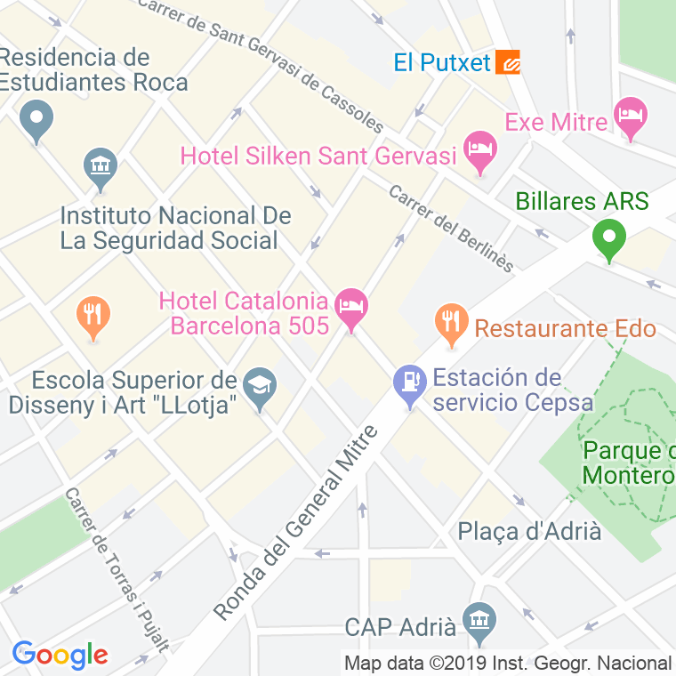 Código Postal calle Sant Marius en Barcelona