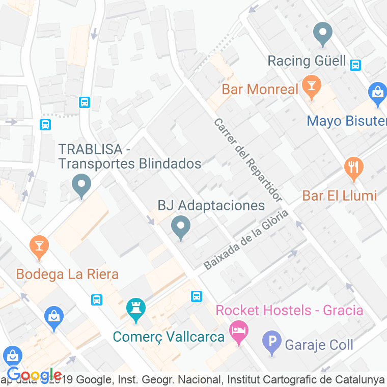 Código Postal calle Espiria, passatge en Barcelona