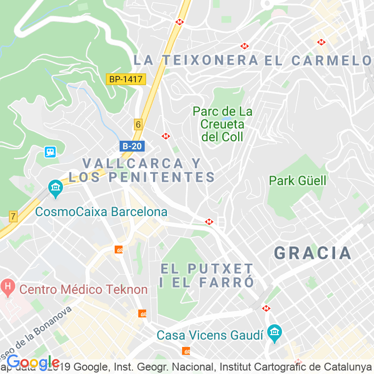 Código Postal calle Hospital Militar, avinguda en Barcelona