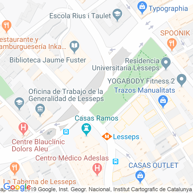 Código Postal calle Lesseps, plaça en Barcelona