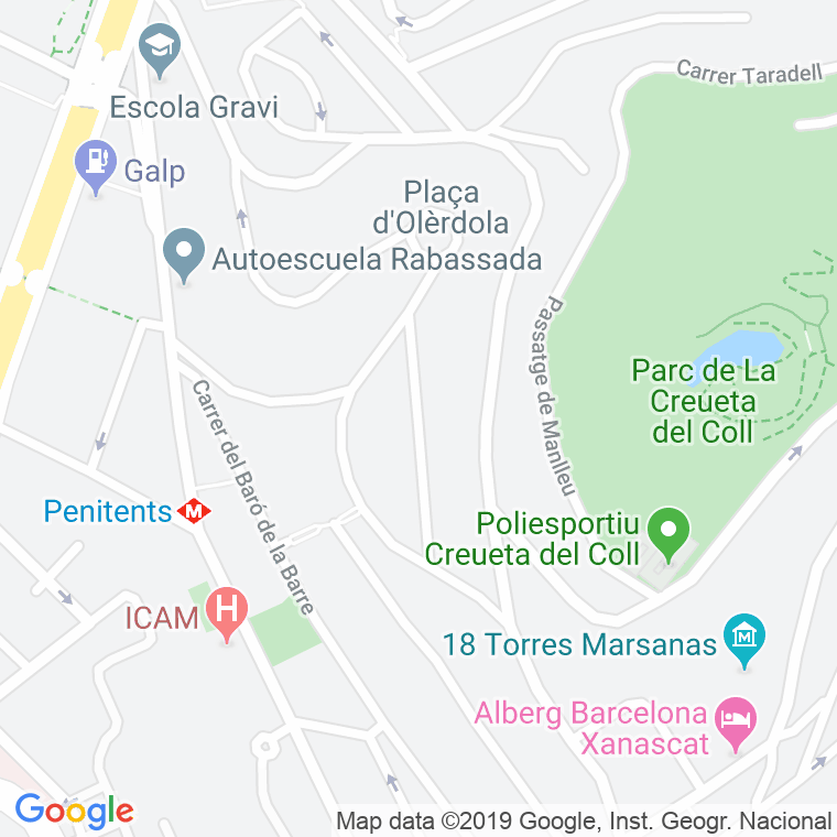 Código Postal calle Montornes, De, passatge en Barcelona