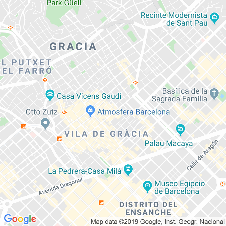 Código Postal calle Gracia, De, travessera (Impares Del 239 Al 271)  (Pares Del 214 Al 244) en Barcelona