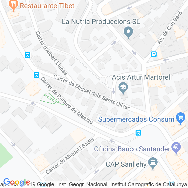 Código Postal calle Miquel Dels Sants Oliver en Barcelona