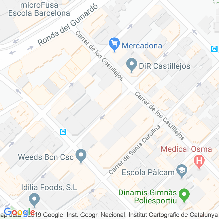Código Postal calle Llorens I Barba en Barcelona