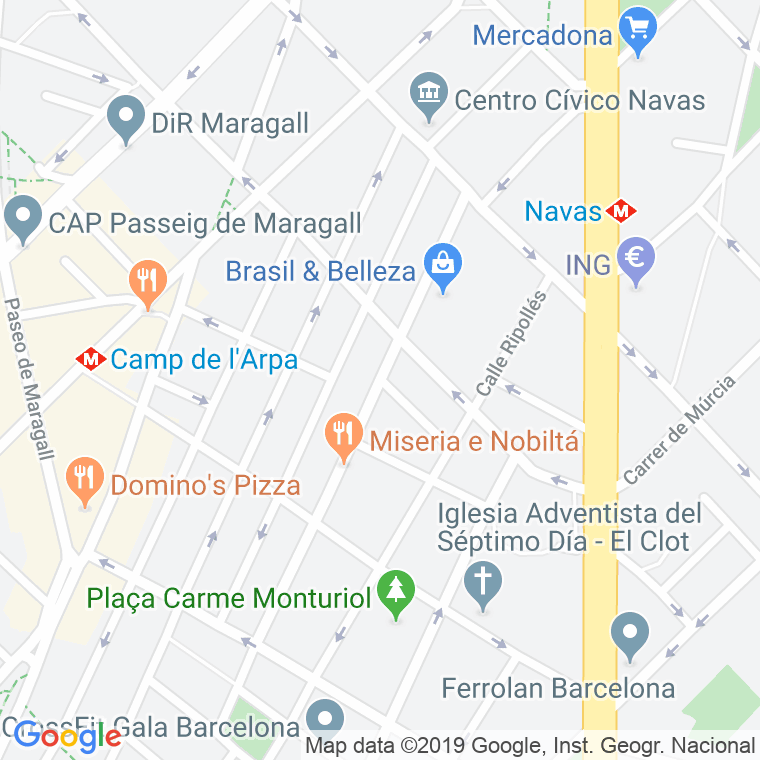Código Postal calle Amargor en Barcelona