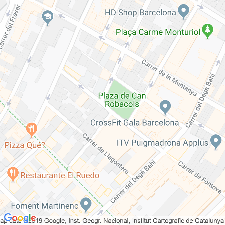 Código Postal calle Josepa Massanes en Barcelona