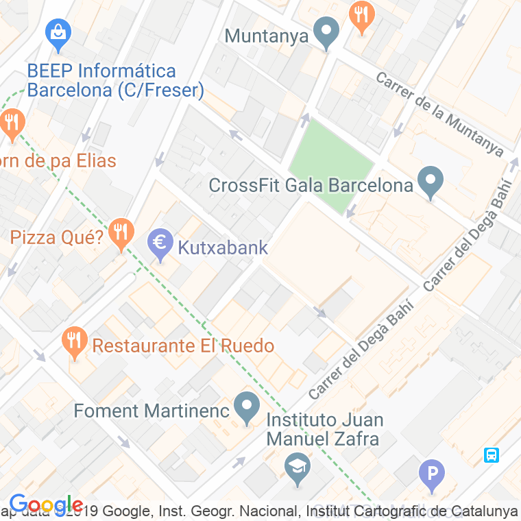 Código Postal calle Llagostera en Barcelona