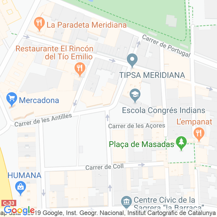 Código Postal calle Assemblea De Catalunya, plaça en Barcelona
