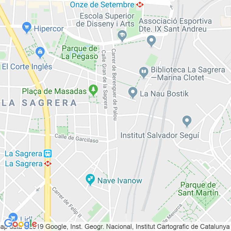 Código Postal calle Berenguer De Palou en Barcelona