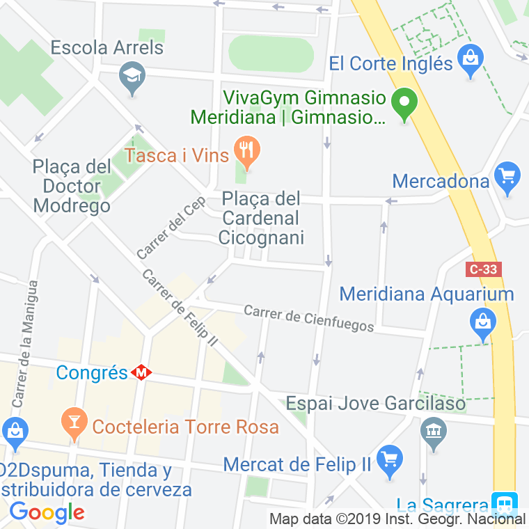 Código Postal calle Felip Bertran I Güell en Barcelona