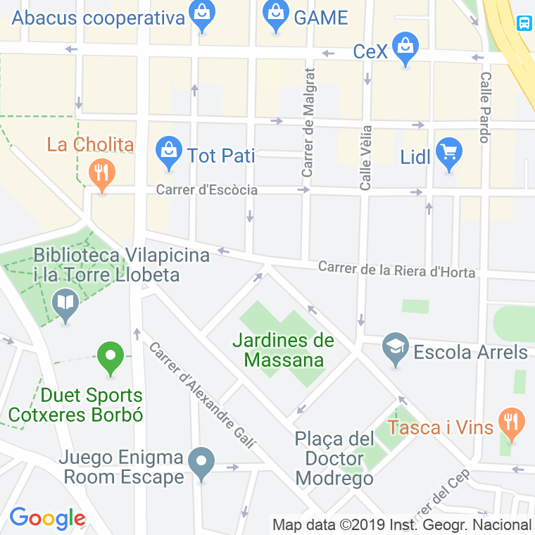 Código Postal calle Sant Pasqual Bailon en Barcelona