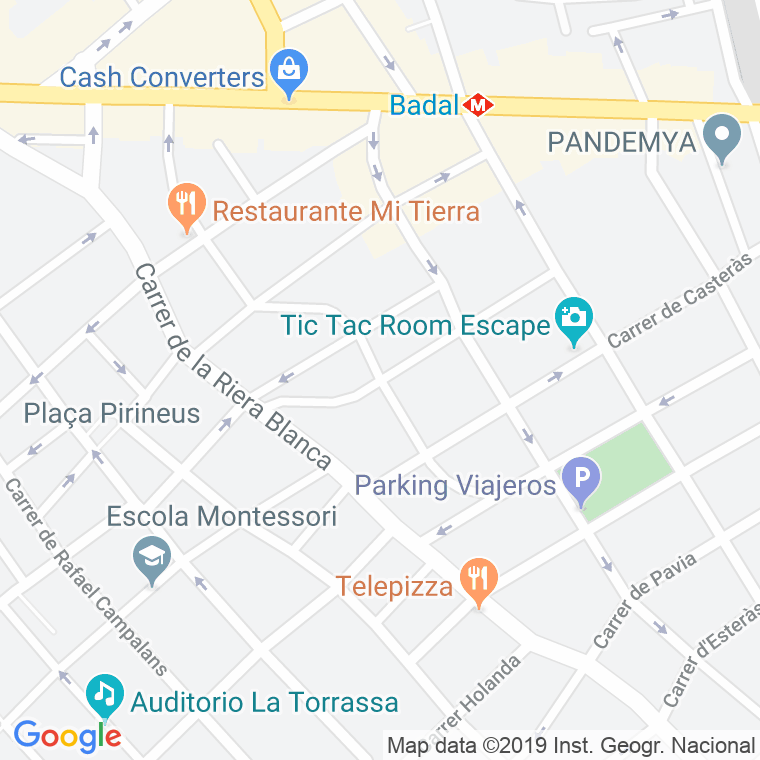 Código Postal calle Bonsoms en Barcelona
