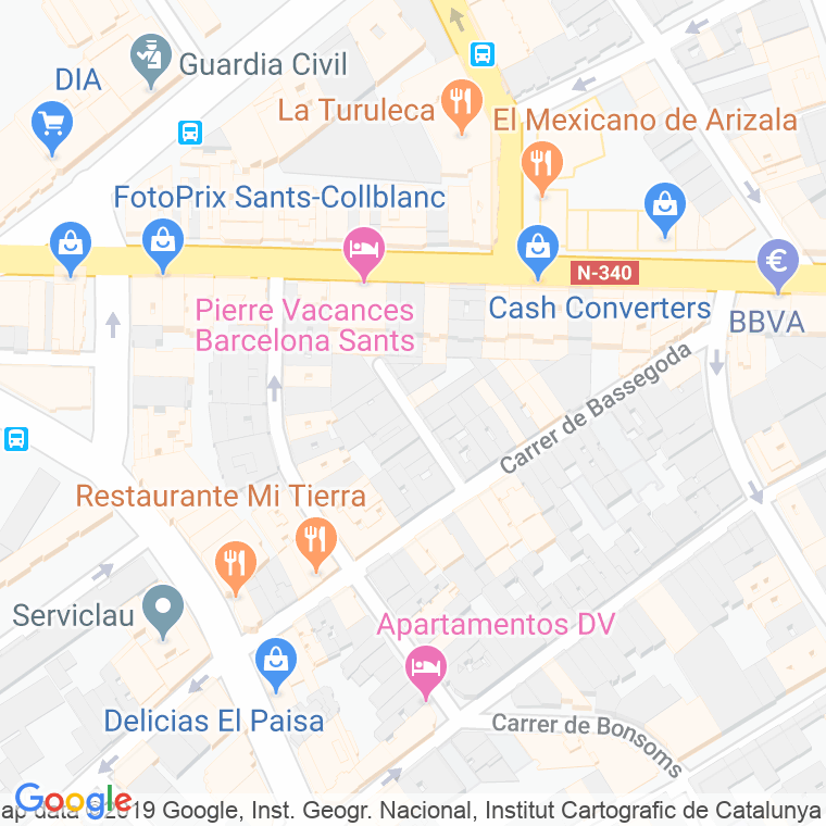 Código Postal calle Bonvei en Barcelona