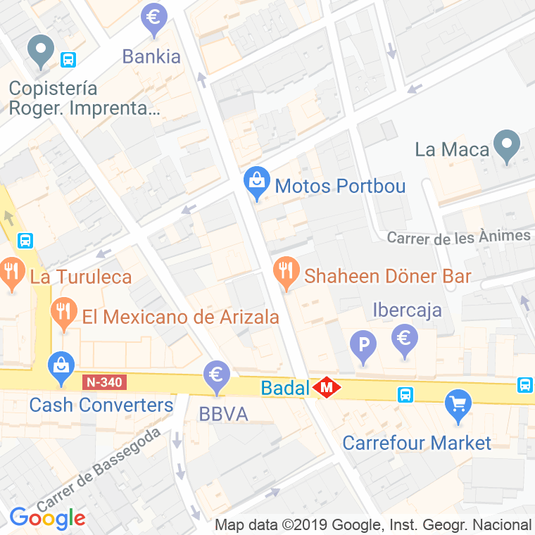 Código Postal calle Cadaques en Barcelona