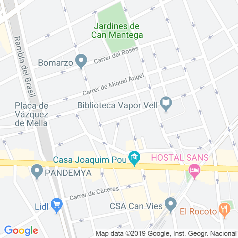 Código Postal calle Can Mantega, De, torrent en Barcelona