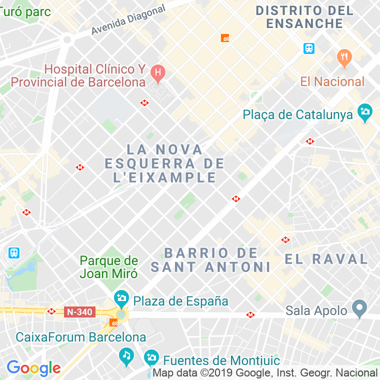 Código Postal calle Comte Borrell   (Impares Del 197 Al Final)  (Pares Del 186 Al Final) en Barcelona