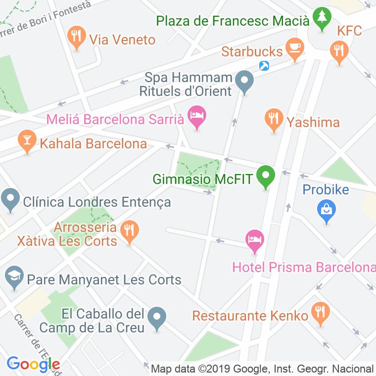 Código Postal calle Doctor Ignasi Barraquer, plaça en Barcelona