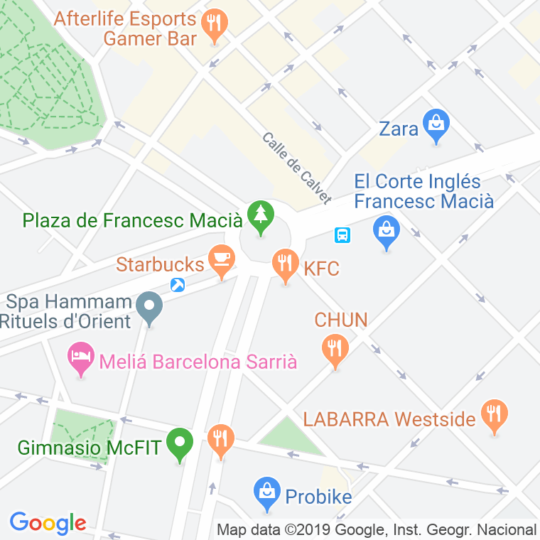Código Postal calle Francesc Macia, plaça (Impares Del 7 Al 9)  (Pares Del 8 Al 8) en Barcelona