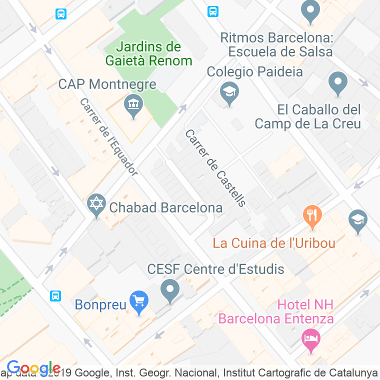 Código Postal calle Piera, passatge en Barcelona