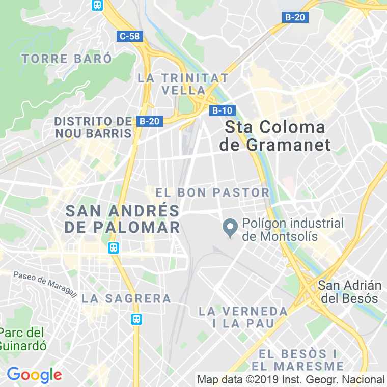 Código Postal calle Colonia en Barcelona